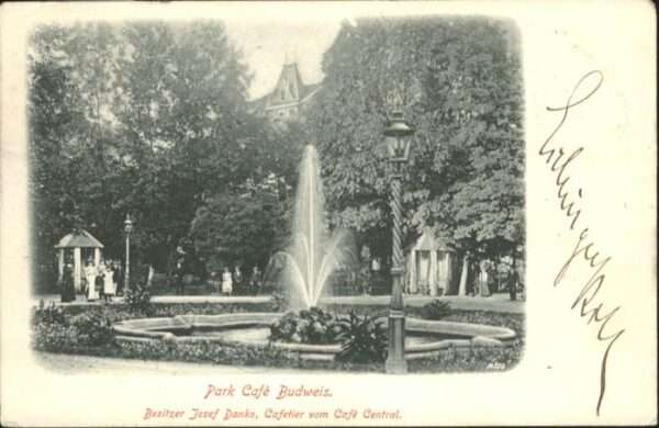 Budweis Ceske Budejowice Budweis Park Cafe Brunnen