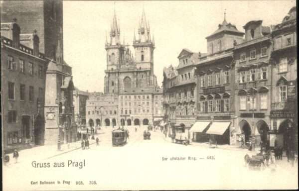 Prag Prahy Prague Prag Altstädter Ring Strassenbahn Kutsc