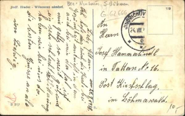 Jindrichuv Neuhaus Böhmen Säule x – Bild 2