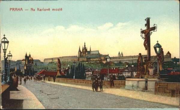 Prag Prahy Prague Prag_Böhmen Brücke Kreuz *