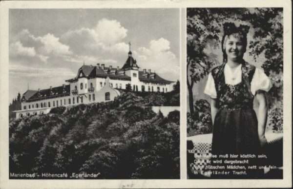 Marienbad Tschechien Boehmen Marienbad Höhencafe Egerländer Tracht x