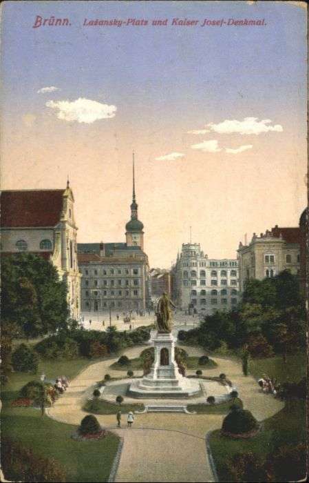 Bruenn Brno Brünn Lazansky Platz Kaiser Josef Denkm