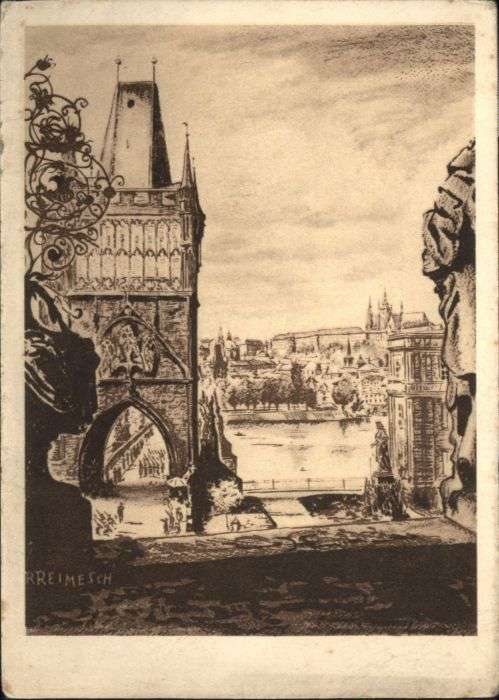 Prag Prahy Prague Prag_Böhmen Brückenturm Denkmal Kaiser