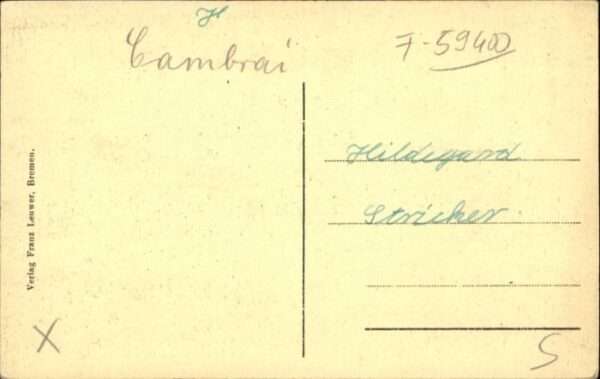 Cambrai [handschriftlich] Rathausplatz – Bild 2