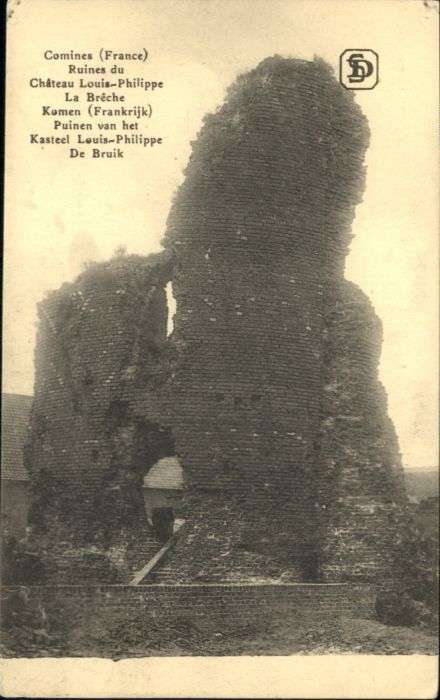Comines 59 Nord Comines Ruines Chateau Louis-Philippe K