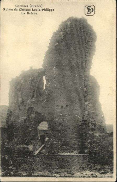 Comines 59 Nord Comines Ruines Chateau Louis-Philippe K