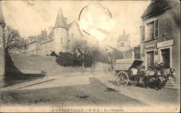 Oysonville Chateau Pferd Wagen