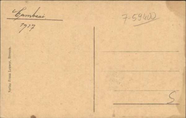 Cambrai [handschriftlich] Parisertor – Bild 2