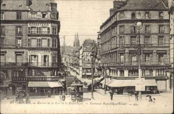 Rouen Rue Republique Strassenbahn