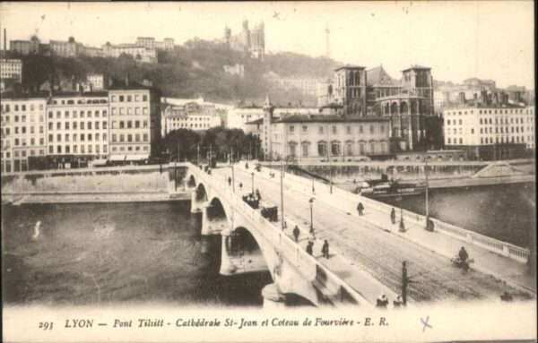 Lyon France Lyon Pont Tilsitt Cathedrale St. Jean C