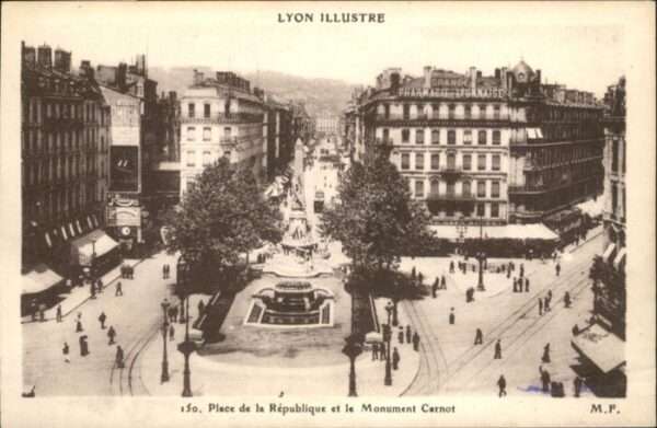 Lyon France Lyon Place Republique Monument Carnot