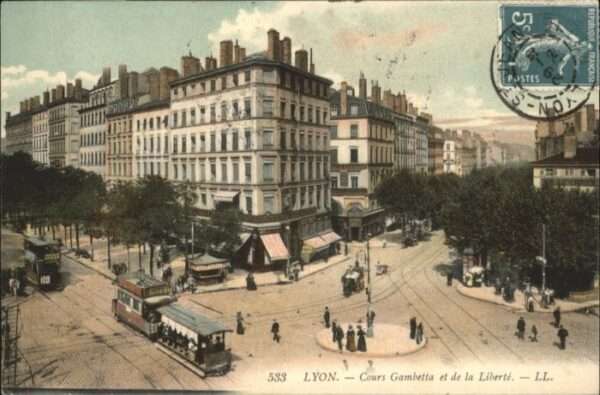 Lyon France Lyon Cours Gambetta Liberte Strassenbah