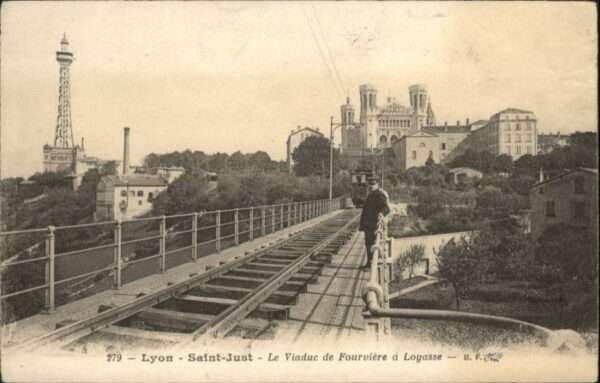 Lyon France Lyon Saint-Just Viaduc Fourviere Loyass