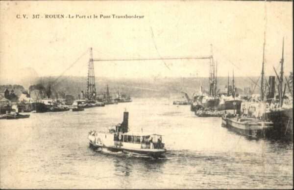 Rouen Port Pont Transbordeur Dampfer