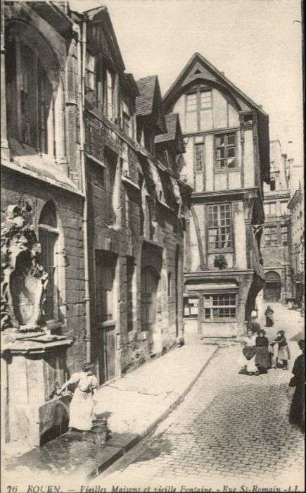 Rouen Vieilles Maison Vieille Fontaine Rue St