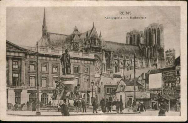 Reims Champagne Ardenne Reims Königsplatz Kathedrale