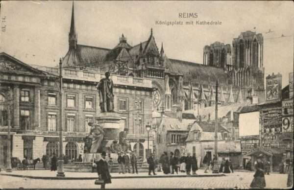 Reims Champagne Ardenne Reims Königsplatz Kathedrale