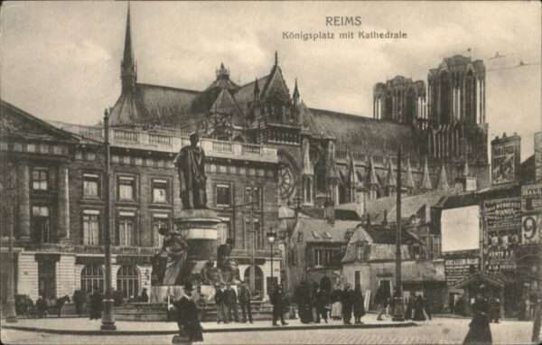 Reims Champagne Ardenne Reims Königsplatz Kathedrale