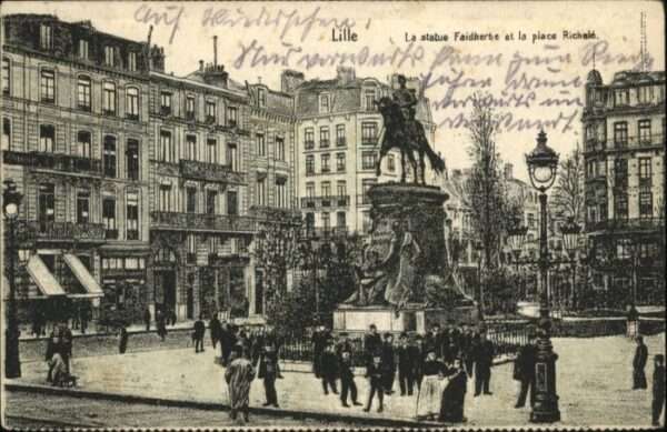 Lille Nord Lille Statue Faidherbe Place Richele