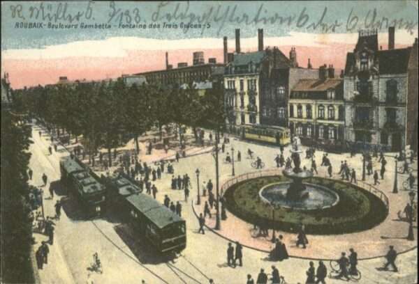 Roubaix Boulevard Gambetta Fontaine Trois Grace