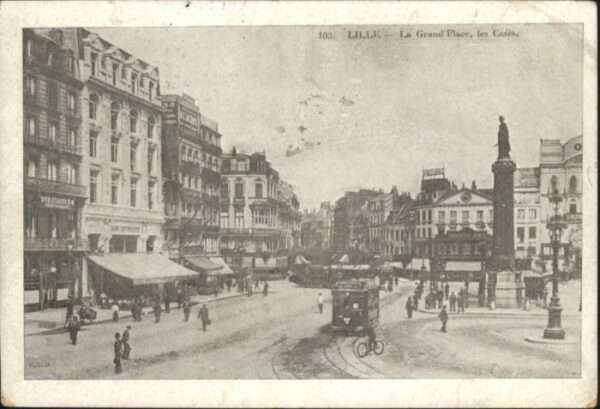 Lille Nord Lille Grand Place Cafe Strassenbahn