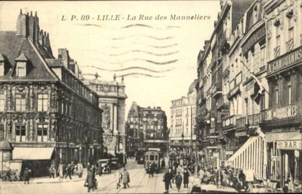 Lille Nord Lille Rue Manneliers Strassenbahn