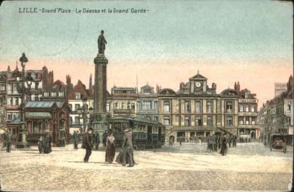 Lille Nord Lille Grand Place Deesse Strassenbahn