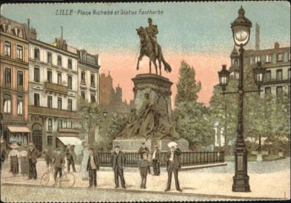 Lille Nord Lille Place Richebe Statue Faidherbe