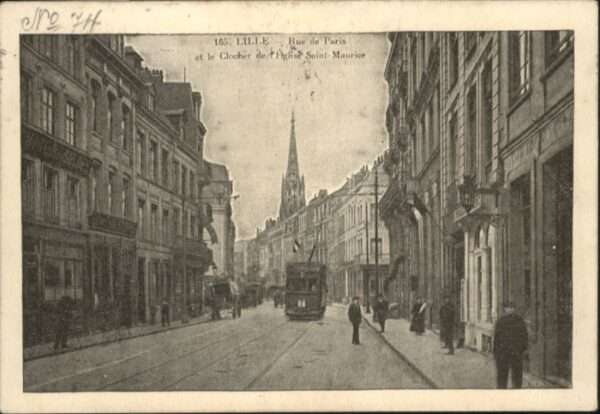 Lille Nord Lille Rue Paris Clocher Eglise Kirche S