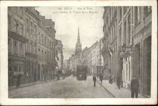 Lille Nord Lille Rue Paris Clocher Eglise Kirche S