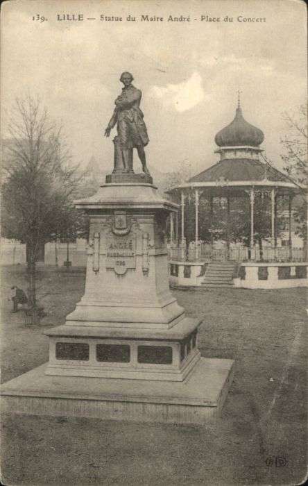 Lille Nord Lille Statue Maire Ander Place Concert