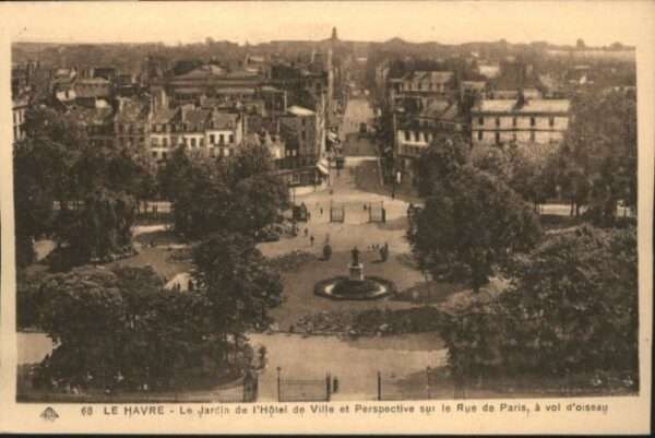 Le Havre Jardin Hotel de Ville Rue Paris