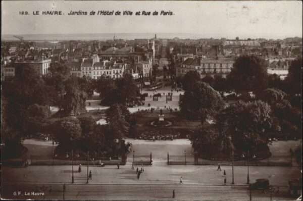 Le Havre Jardin Hotel de Ville Rue Paris