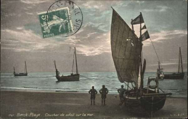 Berck Plage Coucher Mer