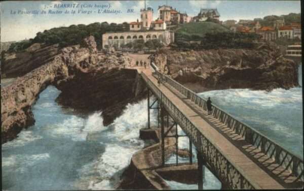 Biarritz Pyrenees Atlantiques Biarritz Passerelle Rocher Vierge