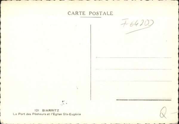 Biarritz Pyrenees Atlantiques Biarritz Port Pecheurs Eglise Ste. Euge – Bild 2