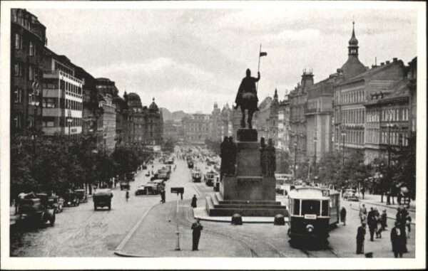 Prag Prahy Prague Prag Wenzelsplatz Strassenbahn