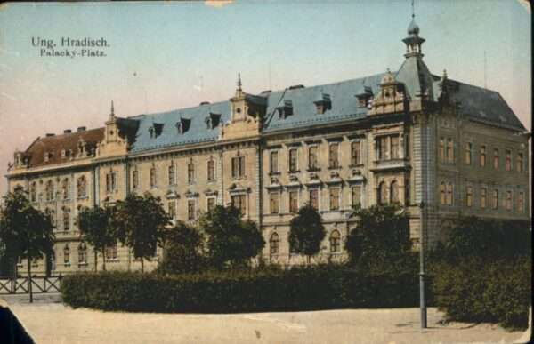 Ungarisch-Hradisch Palacky Platz Goldfensterkarte