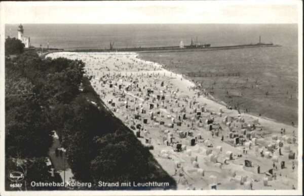Seebad Kolberg Strand Leuchtturm