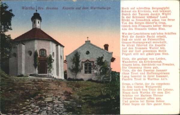 Wartha Bezirk Breslau Kapelle Gedicht