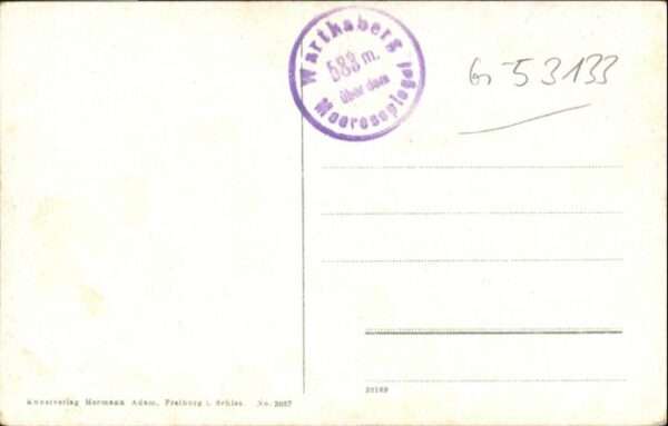 Wartha Bezirk Breslau Kapelle Gedicht – Bild 2