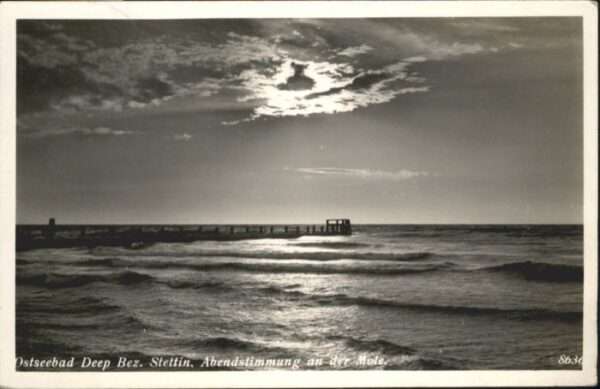 Deep Pommern Deep Ostseebad Bezirk Stettin Mole