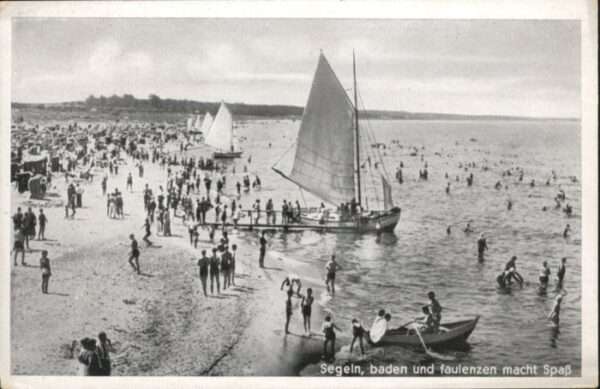 Dievenow Pommern Dievenow Strand Segelschiff