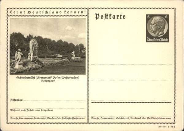 Schneidemuehl osen Westpreussen Stadtpark
