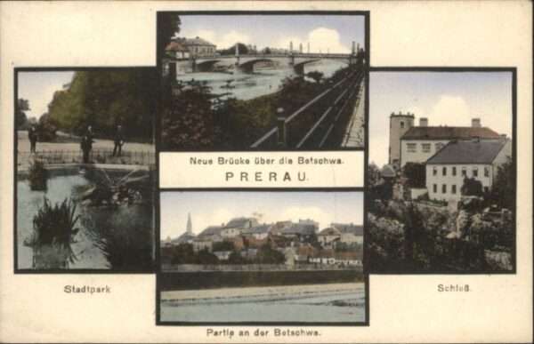 Prerau Stadtpark Betschwa Schloss Brücke