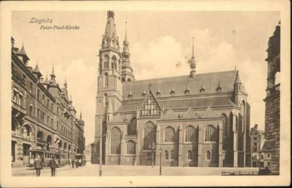 Liegnitz Legnica Liegnitz Peter-Paul-Kirche Strassenbahn