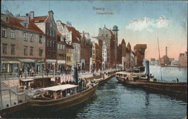 Danzig Westpreussen Danzig Langebrücke Dampfer