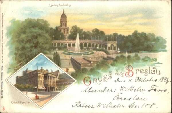 Breslau Niederschlesien Breslau Liebichshöhe Theater
