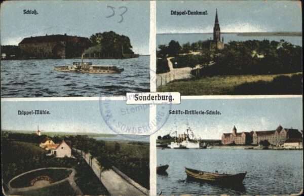 Sonderburg Schloss Dampfer Düppel-Denkmal Düppel-M
