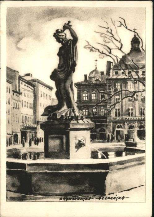 Lemberg Lwow Lviv Amphitritebrunnen Ringplatz